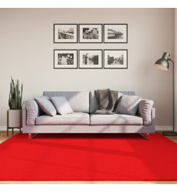 Tapis OVIEDO à poils courts rouge 200x200 cm