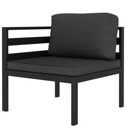 Salon de jardin 10 pcs avec coussins Aluminium Anthracite