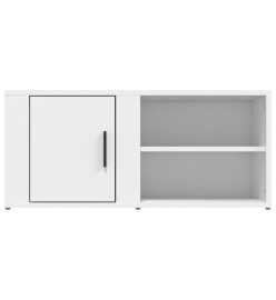 Meuble TV Blanc 80x31,5x36 cm Bois d'ingénierie