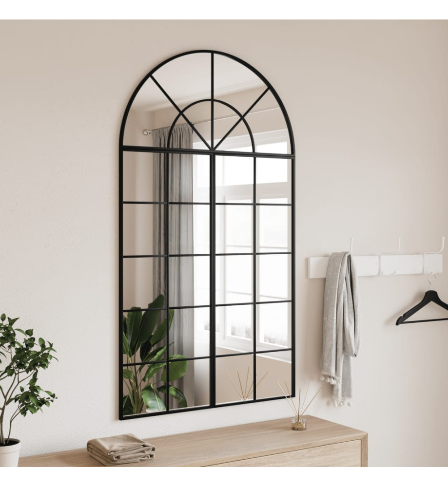 Miroir mural noir 80x140 cm arche fer Miroir mural noir 80x140 cm arche fer