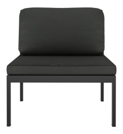 Salon de jardin 8 pcs avec coussins Aluminium Anthracite