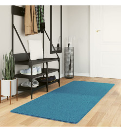 Tapis OVIEDO à poils courts turquoise 80x200 cm