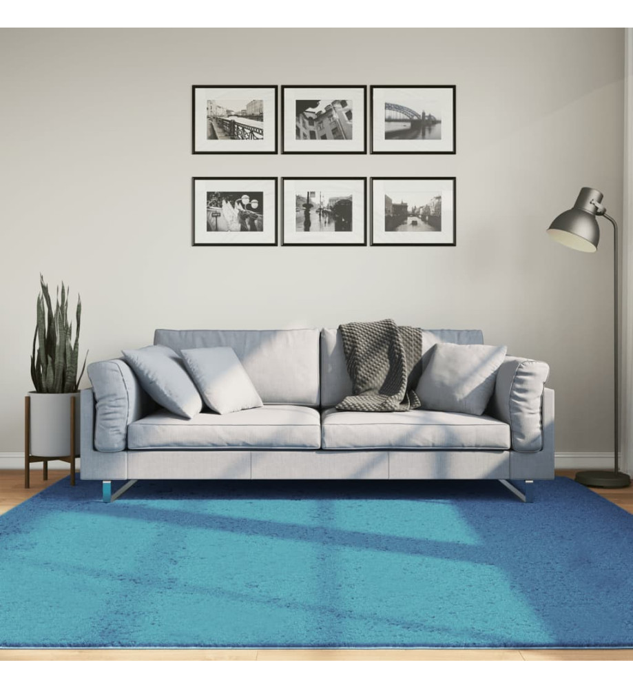 Tapis OVIEDO à poils courts turquoise 200x200 cm Tapis OVIEDO à poils courts turquoise 200x200 cm