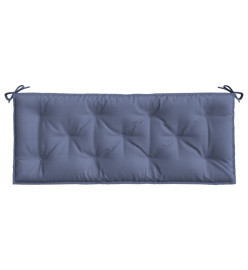Coussins de banc de jardin lot de 2 bleu marine 120x50x7 cm