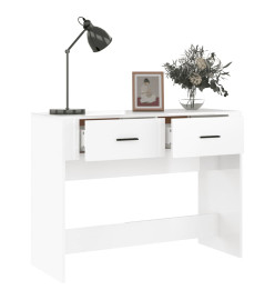 Table console Blanc brillant 100x39x75 cm Bois d'ingénierie