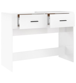 Table console Blanc brillant 100x39x75 cm Bois d'ingénierie