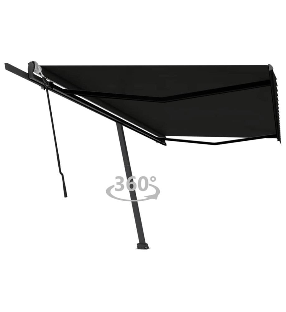 Auvent manuel rétractable sur pied 500x350 cm Anthracite Auvent manuel rétractable sur pied 500x350 cm Anthracite