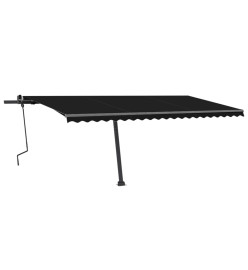 Auvent manuel rétractable sur pied 500x350 cm Anthracite