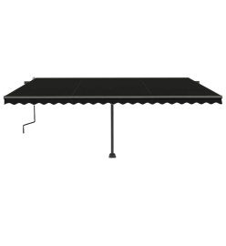 Auvent manuel rétractable sur pied 500x350 cm Anthracite