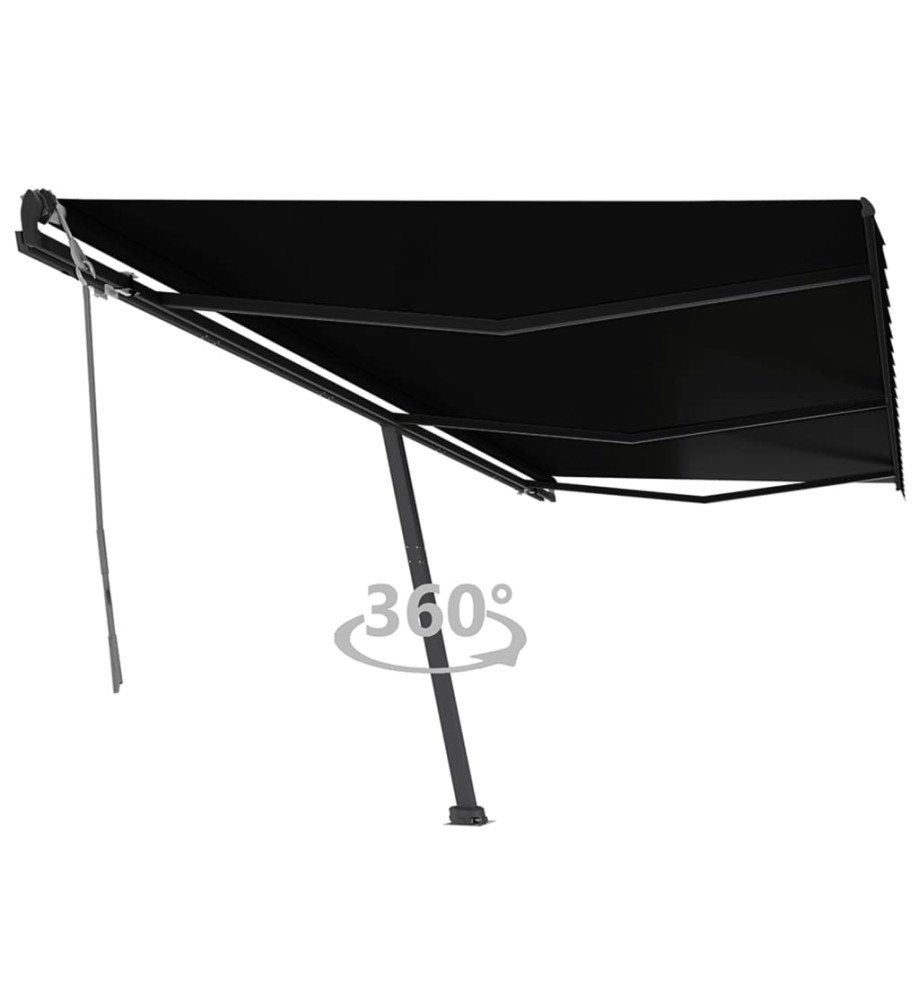 Auvent manuel rétractable sur pied 600x350 cm Anthracite Auvent manuel rétractable sur pied 600x350 cm Anthracite