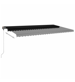 Auvent manuel rétractable sur pied 600x350 cm Anthracite