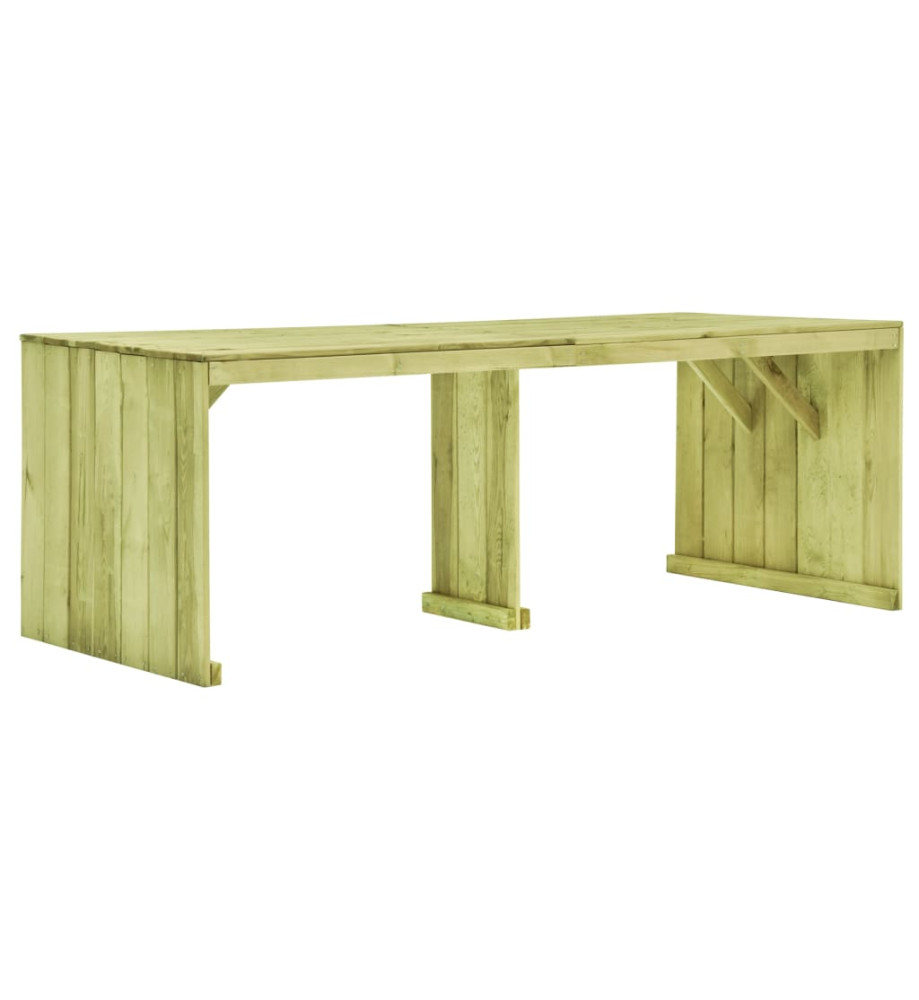 Table de jardin 220x101,5x80 cm Bois de pin imprégné