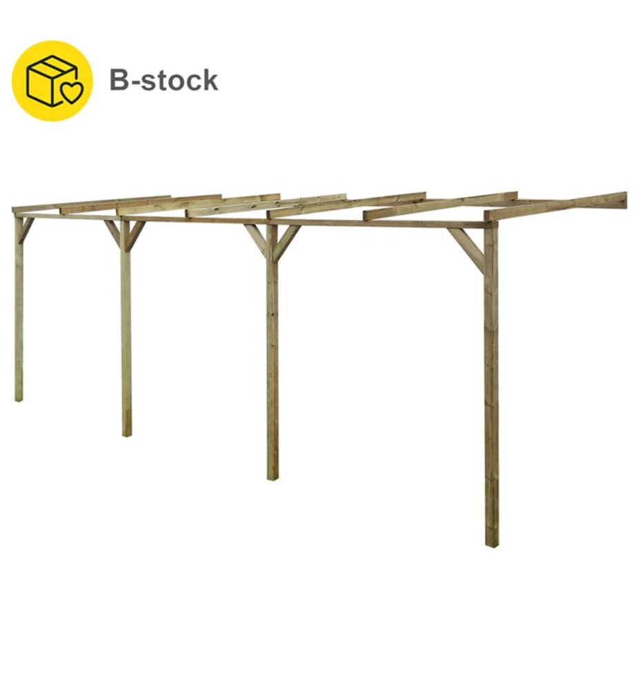 B-Stock Pergola inclinée 2x6x2,2 m Bois massif de pin imprégné