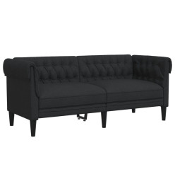 Ensemble de canapés 2 pcs noir tissu