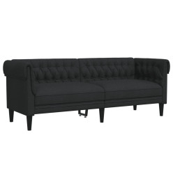 Ensemble de canapés 2 pcs noir tissu