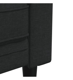 Ensemble de canapés 2 pcs noir tissu