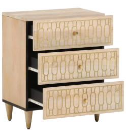 Table de chevet 50x33x60 cm bois de manguier massif