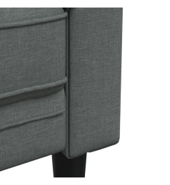 Ensemble de canapés 2 pcs gris foncé tissu