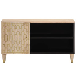 Meuble TV 80x31x46 cm bois massif de manguier