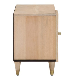 Meuble TV 80x31x46 cm bois massif de manguier