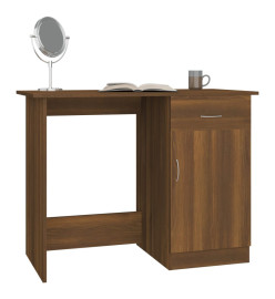 Bureau Chêne marron 100x50x76 cm Bois d'ingénierie