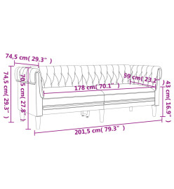 Ensemble de canapés 2 pcs taupe tissu