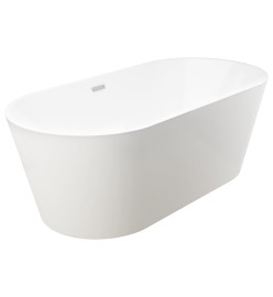 Baignoire autoportante et robinet 220 L 118,5 cm Argenté