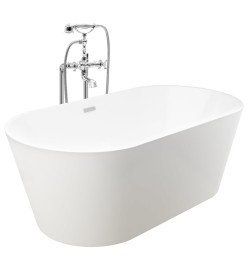 Baignoire autoportante et robinet 220 L 99,5 cm Argenté