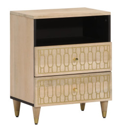 Table de chevet 50x33x60 cm bois de manguier massif