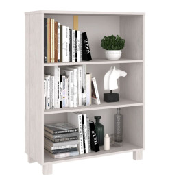 Bibliothèque HAMAR Blanc 85x35x112 cm Bois de pin massif