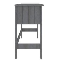 Bureau HAMAR Gris foncé 110x40x75 cm Bois massif de pin