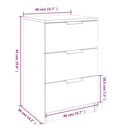 Tables de chevet 2 pcs Chêne fumé 40x36x65 cm