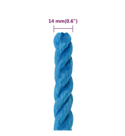 Corde de travail Bleu 14 mm 25 m Polypropylène