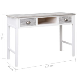 Bureau Gris 110x45x76 cm Bois