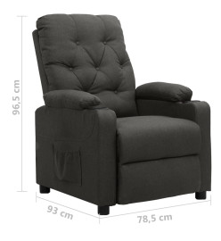 Fauteuil inclinable Gris foncé Tissu