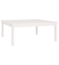 Table basse Blanc 100x100x40 cm Bois massif de pin