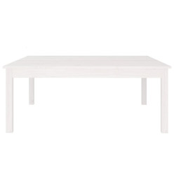 Table basse Blanc 100x100x40 cm Bois massif de pin