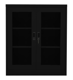 Armoire de bureau Noir 90x40x105 cm Acier