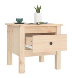 Tables d'appoint 2 pcs 40x40x39 cm Bois massif de pin