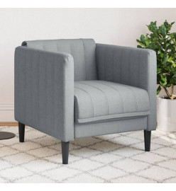 Fauteuil gris clair tissu