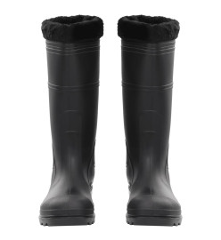 Bottes de pluie avec chaussettes amovibles noir taille 45 PVC