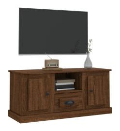 Meuble TV chêne marron 100x35,5x45 cm bois d'ingénierie