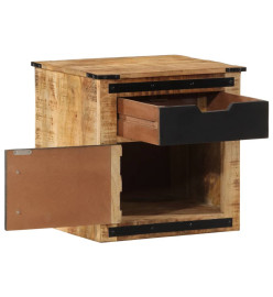 Table de chevet 45x40x45 cm bois de manguier massif