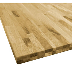 Dessus de table Bois de chêne massif Carré 44 mm 70x70 cm