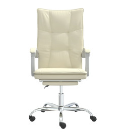 Fauteuil inclinable de bureau Crème Similicuir