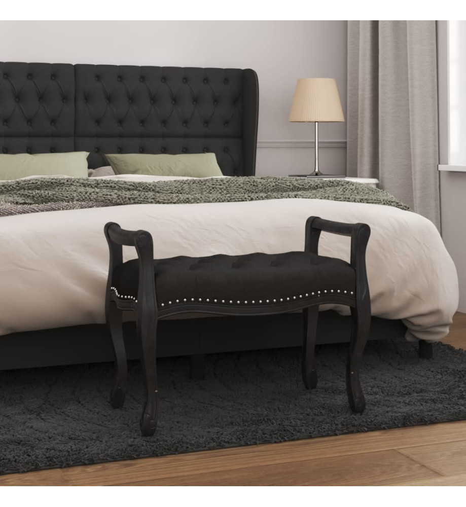 Banc Noir 80x45x60 cm Velours