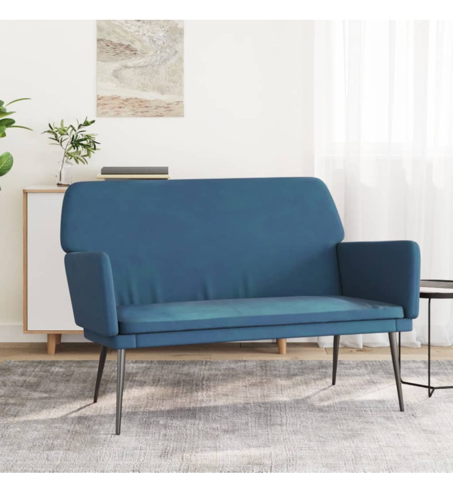 Banc Bleu 108x79x79 cm Velours