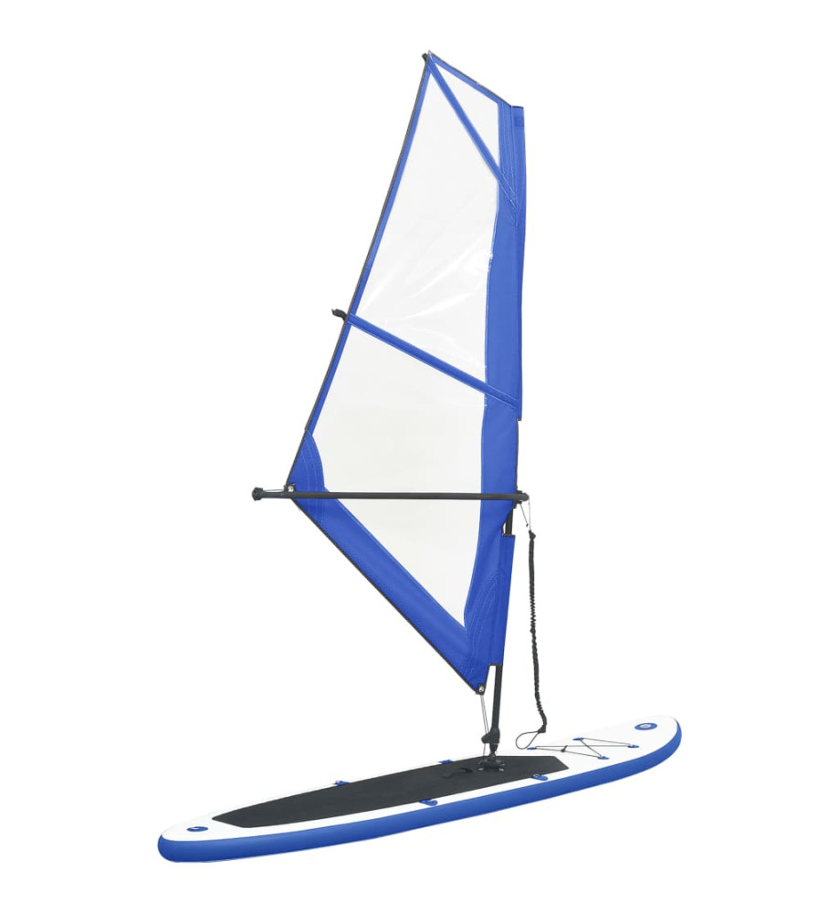 Ensemble de planche SUP gonflable avec voile Bleu et blanc