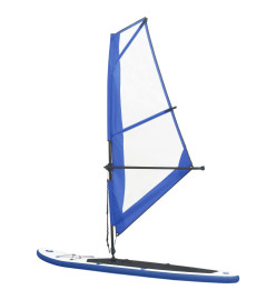 Ensemble de planche SUP gonflable avec voile Bleu et blanc