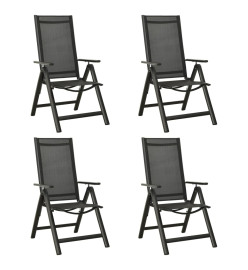 Ensemble de salle à manger de jardin 5 pcs Aluminium Anthracite